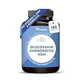 Glucosamin Chondroitin MSM – 180 Tabletten - Mit Vitamin C, Zinc, Boswellia - Für Knochen, Knorpel, Kollagenbildung - Gelenkkapseln - Laborgeprüft, Ohne Zusatzstoffe - Vitavea