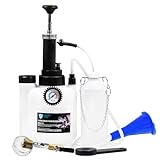 SMOTIVEPRO 3L Bremsenentlüftungsgerät mit EIN-Mann-Betrieb, 1L Bremsflüssigkeitsbehälter und Aluminium-E20-Adapter, geeignet für die meisten europäischen Automodelle