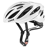 uvex boss race - sicherer Performance-Helm für Damen und Herren - individuelle Größenanpassung - optimierte Belüftung - white - 52-56 cm