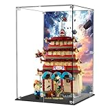 Acryl-Displaybox für Le-Go für 75638 Battle of Dragon Paradise Modell, transparente, staubdichte Box, Aufbewahrungsbox, Größe: 24 x 24 x 35 cm (ohne Modell)
