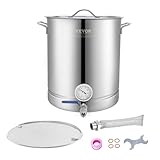 VEVOR Bierbraukessel Bierbrauanlage 60,56 L Bierbrauset Maischekessel 400 x 480 mm, Edelstahl Bierbrauanlagen mit doppelter Temperaturanzeige, Bierbrauanlage, Geeignet für Biere, Rotweine usw.