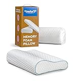 COMFORTO Orthopädisches Nackenkissen, 50 x 30 cm, Rücken- und Seitenschläferkissen zur Linderung von Nacken- und Schulterschmerzen, Kontur-Memory-Schaum, ergonomisch für Schlafen, Bettkissen