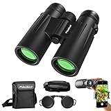 Hochleistungsfernglas, Usogood 10x42 HD Kompaktfernglas für Erwachsene mit BAK4-Prisma und FMC-Objektiv, wasserdicht für Vogelbeobachtung, Jagd, Wandern mit Smartphone-Adapter