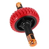 POPETPOP Ab Wheel Übungsrolle Rad Bauchmuskelrad Rolle Für Bauchtraining Bauchmuskeltrainingsgerät Rumpfkraft Heim Bauchtrainer Bauchroller Legierter Stahl Rot