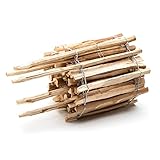 BooGardi Staketenzaun Rollsteckzaun Holz in 6 Varianten · 35cm hoch · 300cm lang · Lattenabstand 3-4cm · Beeteinfassung aus Haselnuss · Beetumrandung Rollzaun