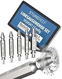 STONE REEF Schraubenausdreher Set Profi [5-teilig aus HSS 4241] - Linksausdreher Set Profi, Ausdreher, Schrauben Ausdrehwerkzeug, Linksdreher Set, Schraubenentferner, Linksbohrer