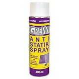 Grewi Antistatik Spray, 400ml, Effektiver Schutz vor elektrostatischer Aufladung und Staubanhaftung