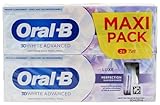 Oral-B 3D White Advanced Luxe Perfection Whitening Zahnpasta gegen Flecken auf der Oberfläche, entwickelt für eine fortgeschrittene Zahnreinigung, Minzaroma, 150 ml Packung