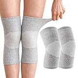 2 Stück Bambus Kniebandage Mit Kompression,Bambus Kniebandage,Kniebandage Männer Damen, Knie Bandagen Damen,Kniebandage Damen Arthrose,Knee Sleeves,Knieorthese Kniebandage Sport-Knieschoner (XL)