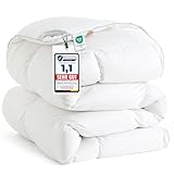 BEDSURE Daunendecke 155x220 Daunen Bettdecke - Warm Winterdecke 90% Daunen und 10% Federn 1080 gr. Füllung, Federbettdecke with Öko-Tex Zertifikat, Waschbar Steppdecke Weiß
