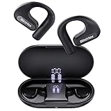 BlitzMax Open Ear Kopfhörer Bluetooth 5.3, Kabellose SportKopfhörer Ohrhörer 16,2-mm-Lautsprecher mit Bass, Air Conduction Headphones für Android & iPhone, Ohrbügel Earbuds 60 Stunden Spielzeit