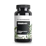 Natural Elements Melatonin – 365 Tabletten – 0,5mg Melatonin pro Tablette – hochdosiert – Ohne unerwünschte Zusätze – Laborgeprüft – 100% vegan, Pulver, für Schlafhormon