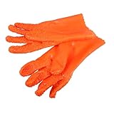 SOLUSTRE Ölbeständige Verstärkte PVC Arbeitshandschuhe mit Rutschfester Oberfläche Ergonomisches Design und Verschleißfest für Herren Outdoor und Schutzanwendungen Erhöhte Sichtbarkeit