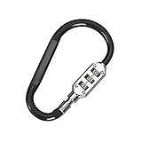 Diebstahlsicherung Karabiner Design Set Passwort Schutzhelmschloss D-Typ Passwort Vorhängeschloss Schloss für den Außenbereich