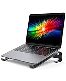Soqool Laptop Ständer, Ergonomisch Laptop Halterung für Schreibtisch, Aluminium Notebook Ständer mit Belüftung, Kompatibel mit MacBook Air/Pro, Lenovo, Huawei, Acer, Dell, HP (10-17 Zoll)