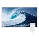 Hocosyme Infrarotheizung Bild 800W, 1-3 Min auf Betriebstemperatur bis 120 Grad - Kann an der Wandmontage, Deckenmontage - Geeignet für Schlafzimmer, Büro, Badezimmer- mit Touch Thermostat - Wellen