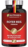ROTER REIS Premium Kapseln - 2,8 mg Monacolin K - Angereichert mit Coenzym Q10 & Phytosterolen aus der Pinie Lipophytol® - 90 Kapseln - Nutrimea