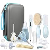 Lictin Babypflegeset 15 teiliges Pflegeset Neugeborene mit Baby Erstausstattung Babywanne für Neugeborene Kleinkinder Babys Blau