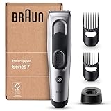 Braun Series 7 Haarschneider Herren, Haarschneidemaschine (recycelbare Verpackung), 17 Längeneinstellungen, 2 Kammaufsätze, 50 Min. NiMH-Akku Laufzeit, HC7390