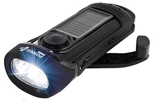 POWER plus Barracuda Solar/Dynamo (Kurbel) LED Taschenlampe Wasserdicht