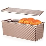 OUNONA Wellblecher Toastbox Brotpfanne Brotformen Für Hausgemachtes Brot Kastenform Aus Metall Hochleistungs -laib -pfanne Tiefe Backform Toastform, Kastenform Kohlenstoffstahl Golden