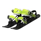 Lubudup Mini-Ski-Skates Schnee, Einstellbare Winter-Skischuhe Kurze Snowskates Snowblades Skiboards Winter-Outdoor-Unterhaltung