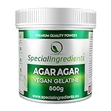 Special Ingredients Agar Agar 500g Höchster Qualität, Geeignet Für Veganer Und Vegetarier, Nicht Gentechnisch Verändert, Glutenfrei, Nicht Bestrahlt - Recycelbarer Behaltert
