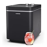 Klarstein IceCraft Eiswürfelmaschine - 12 kg/24 h, 6-Min.-Eiswürfel, 2 Größen, Automatische Reinigung, Eiswürfelbereiter für Küche & Bar, 150 W, Eiswürfelspender, Schwarz
