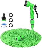 Flexibler Gartenschlauch Wasserschlauch Dehnbar Garten - 15M Gartenschlauch Flexibel mit 7 Funktion Garten Handbrause