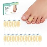 20 Pieces Blister Plasters for Feet - Welnove Invisible Hydrocolloid Gel Blister Bandages - Blister Cushion Pad for for Fingers, Toes - (Toe Pack)