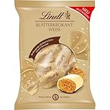 Lindt Blätterkrokant Kugeln Weiß | 90 g | Zartknuspriger Krokant gehüllt in weißer Schokolade | Schokoladen-Geschenk zu Weihnachten | Weihnachtsschokolade