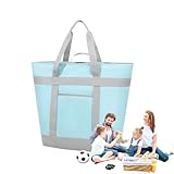 Isolierte Kühltasche – große weiche Reise-Kühltasche | wiederverwendbare Lebensmittelaufbewahrung, Picknick- , Reisezubehör, Kühltasche für Damen, Herren, Kinder