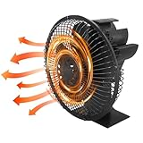 ulapithi Kaminventilator, wärmebetriebener Kamin-Heizlüfter – Holzofenventilator – Zubehör für Holzofen, wärmebetriebener Ventilator