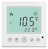 SM-PC®, Digital Thermostat Raumthermostat Fußbodenheizung Wandheizung LED weiß #a31