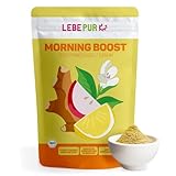 Lebepur BIO Morning Boost Stoffwechseldrink 100g - aus Zitrone, Apfelessig, Ingwer und Acerola - Pulvermischung mit 17 mg Vitamin C pro Portion - 20 Portionen - ohne Zusatzstoffe