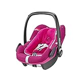 Maxi-Cosi Pebble Plus i-Size Babyschale, Gruppe 0+ Autositz für Babys, inkl. Sitzverkleinerer, nutzbar ab der Geburt bis ca. 12 Monate (0-13 kg / 45-75 cm), Frequency Pink, pink