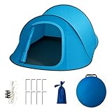 Pop Up Zelt für 2 Personen - Wurfzelt wasserdicht - 2 Mann Campingzelt - Strandzelt Trekkingzelt Festival Zelt Angel Zelt- kleines Packmaß - schneller Aufbau