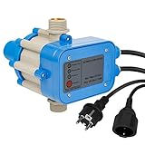 Lospitch Pumpensteuerung mit Kabel, Druckwächter Druckschalter 10 bar mit Baranzeige Druckschalter, Automatisches Ein-und Ausschalten, Gartenbewässerung