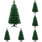 Yuiopmo Mini Weihnachtsbaum 60cm Hohe Weihnachts-Minibaum Verschlüsselung Weihnachtshausdeko Tisch Kleine Weihnachtsbaum für die Dekoration von Familienfeiern (5PCS Green, One Size)