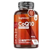 Coenzym Q10-200mg pro Kapsel - 120 vegane CoQ10 Kapseln - 4 Monate Vorrat - Aus Pflanzlicher Fermentation - Bioaktiv, Natürlich und Hohe Bioverfügbarkeit - Laborgeprüft mit Zertifikat - WeightWorld
