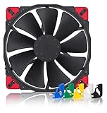 Noctua NF-A20 PWM chromax.Black.swap, Leiser Premium-Lüfter, 4-Pin (200x30mm, Schwarz)