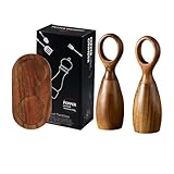 Salz- und Pfeffermühle Set aus Holz, Salz- und Pfeffermühle Set, manuelle wiederaufladbare Pfeffermühle - Wiederaufladbare Pfeffermühle mit Keramikkern und einstellbarer Grobheit für Küche bis Ha