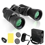 FOCUHUNTER 20x50 Fernglas für Erwachsene mit Hochleistungs-FMC-Linse, leichtes Fernglas mit Okularabdeckung, Gummiarmierung, tragbare Tasche, Umhängeband, wasserdichtes Teleskop für Vogelbeobachtung