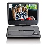 Lenco DVP-901BK 9 Zoll (22,5cm) DVD-Player mit Bildschirm,C 12V Fahrzeugadapter und Fernbedienung Schwarz