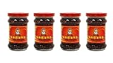 Laoganma Knuspriges Chili in Oil Geroestete Chilipaste 210g (4er Pack) Inklusive Kostenloser CNMART-Essstäbchen