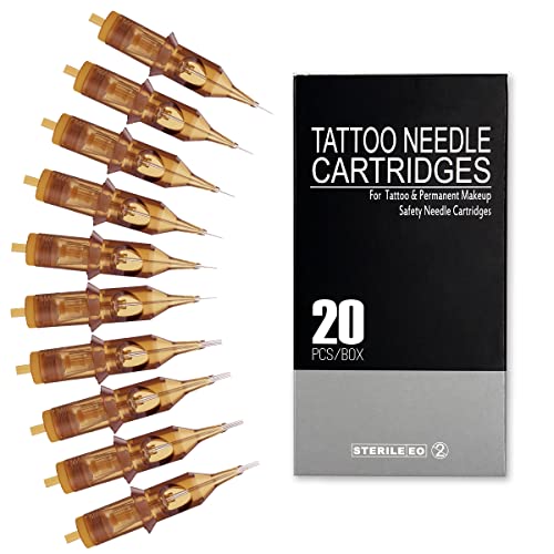 20pcs Profi Tattoo Nadeln Set, Harsso 3RL/5RL/7RM/9M1 Cartridge Tattoonadel Kit zum Linen & Shaden, hygienisch und sicher (Mixed)
