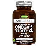 Igennus Hochwertigstes Omega-3 Wildfischöl & Astaxanthin, Triglyceridform rTG, 1000mg EPA & DHA Omega-3 Fettsäuren, ultra rein; frei von Umweltgiften, Zitronengeschmack, 180 kleine Weichkapseln