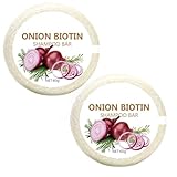 Zwiebel Shampoo Bar mit Biotin & Rosmarin für Haarwuchs - Tiefenreinigend und Hydratisierend - Für alle Haartypen - Natürliche Pflege ohne aggressive Chemikalien (2 PCS)