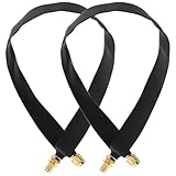 QWORK® 2 Stück 30CM SMA Fenster Koaxialkabel, Flachkabel SMA Stecker auf Buchse Kompatibel mit Helium Miner Antenne, 4G LTE Antennen
