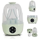 Cangaroo Sterilisator Verde 4 in 1 Flaschenwärmer, für 6 Flaschen, Dampfgarer, Farbe:grün